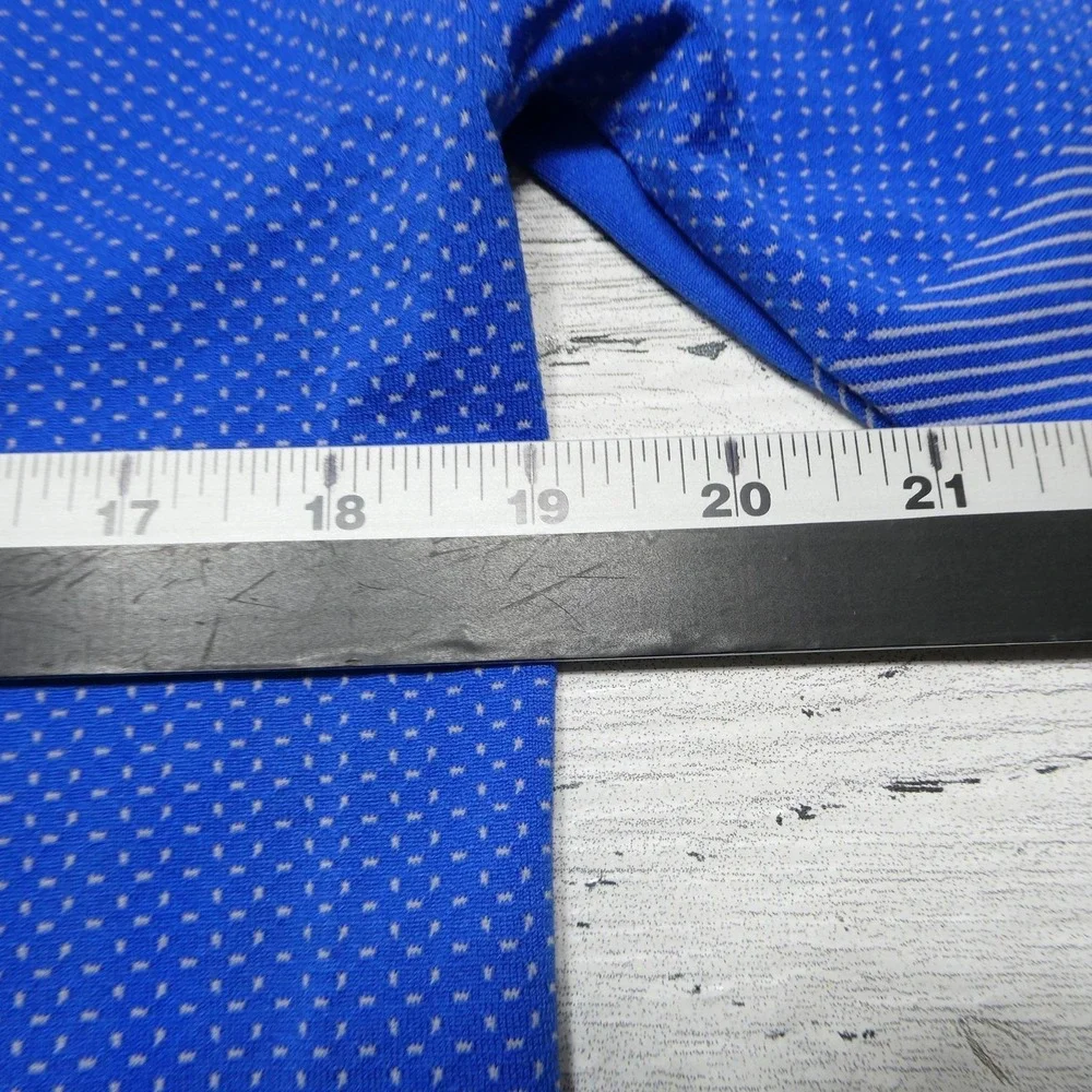 Nike Dri-FIT Athletic Top Womens Large Blue Infinity Funnel Neck Long Sleeve